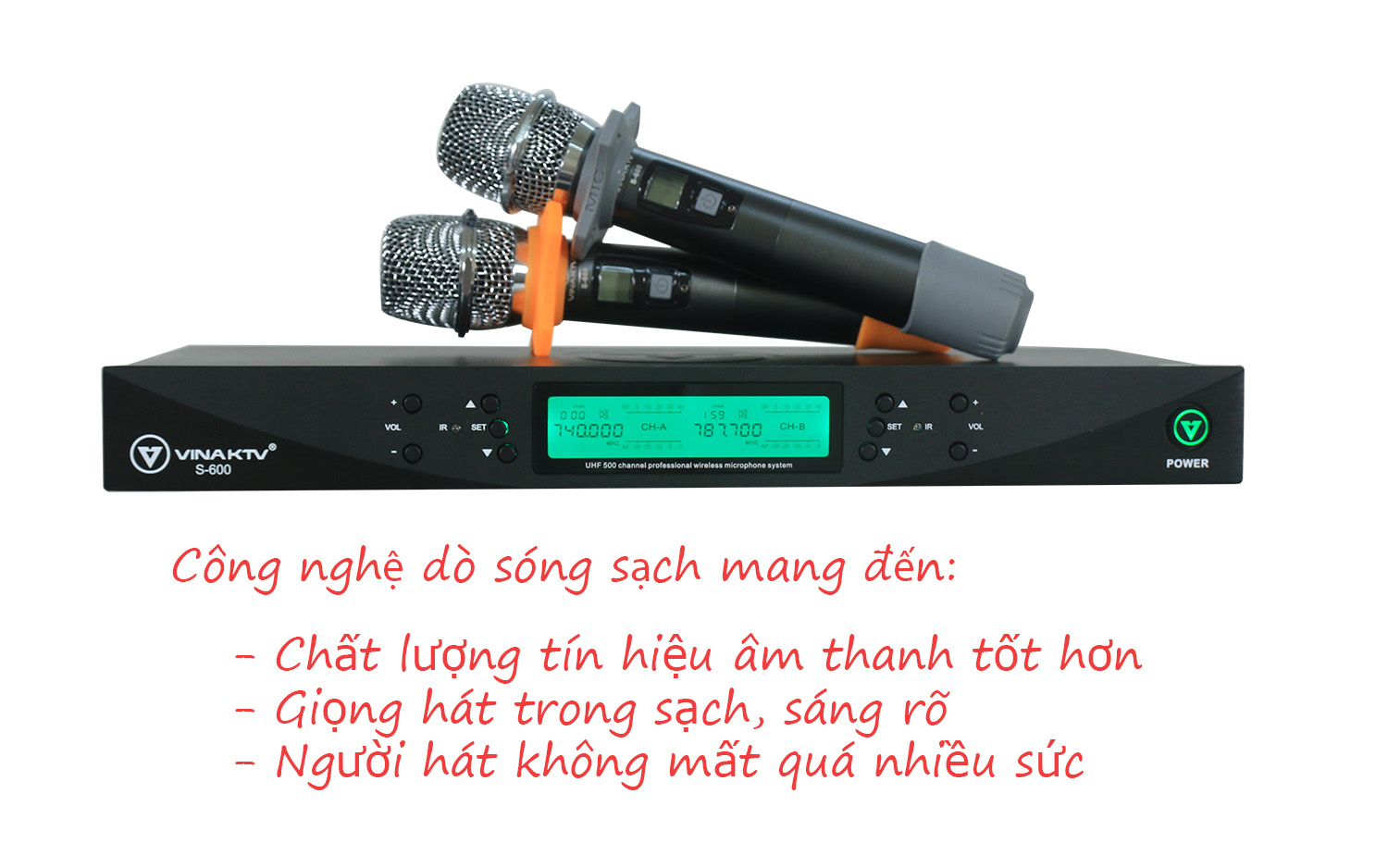 Công nghệ dò sóng sạch ở micro karaoke VinaKTV